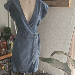 WHBM Denim Wrap Dress